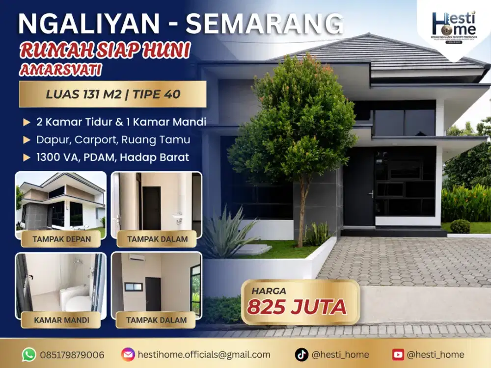 Rumah Modern Mewah Siap Huni di Ngaliyan Luas 131 M² Harga cuma 825Jt