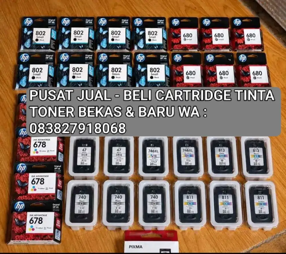 Terima cartridge tinta toner bekas atau baru