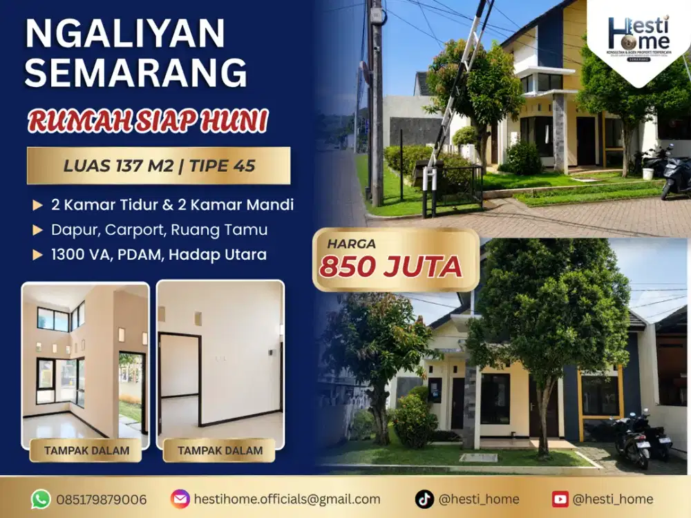Rumah Luas 137 M² Harga Murah cuma 850Jt Siap Huni di Ngaliyan