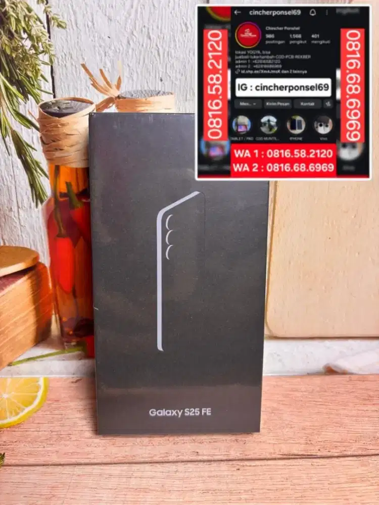 Promo HP baru Samsung S25 fe 8/256 new segel resmi free adaptor n case