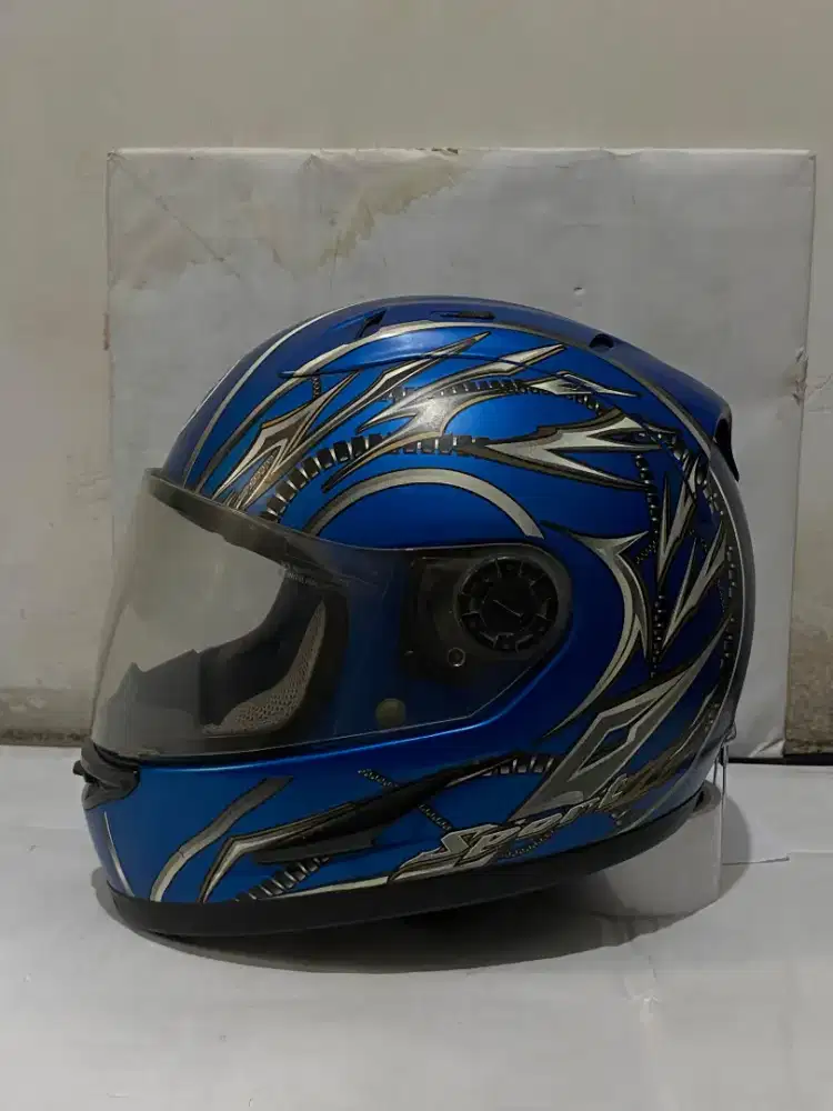Helm Full Face Yamaha Sport Z Blue Size M