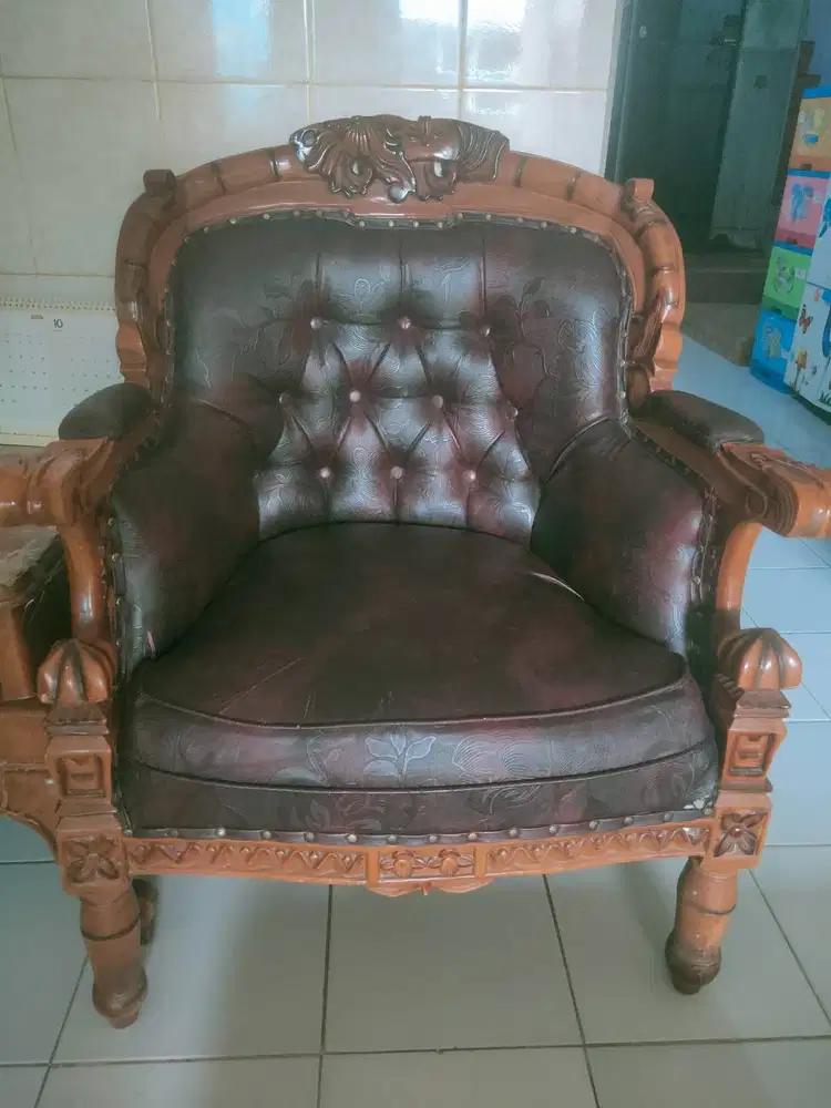 Kursi kayu jati dan buffet kayu jati