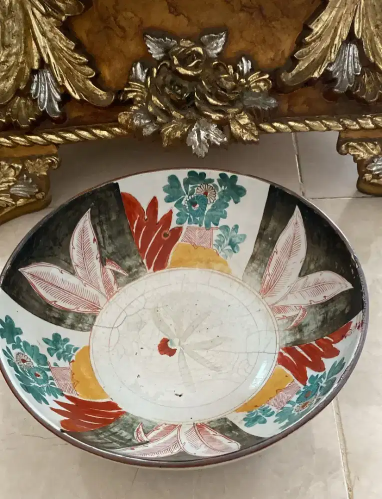 JUAL CEPAT MANGKOK TUA UKURAN BESAR & BERAT DIAMETER 38 CM