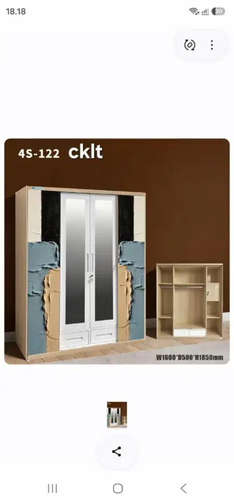 Kredit lemari pakaian 4 pintu hanya dengan KTP
