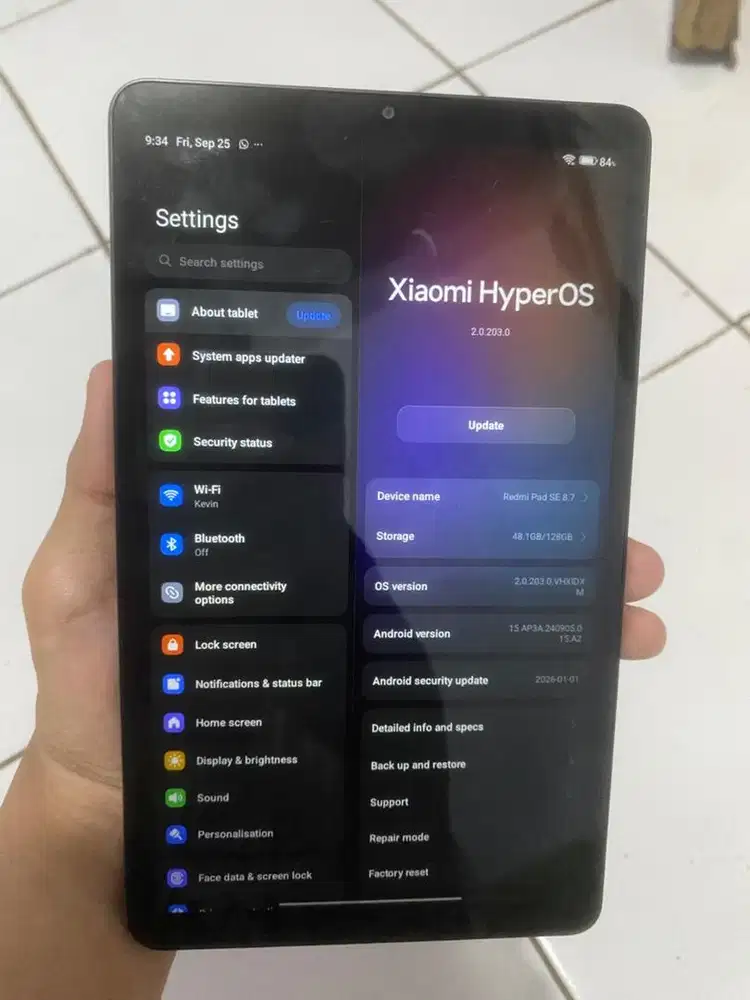 Xiomi Pad SE 8,7 ram 4/128gb