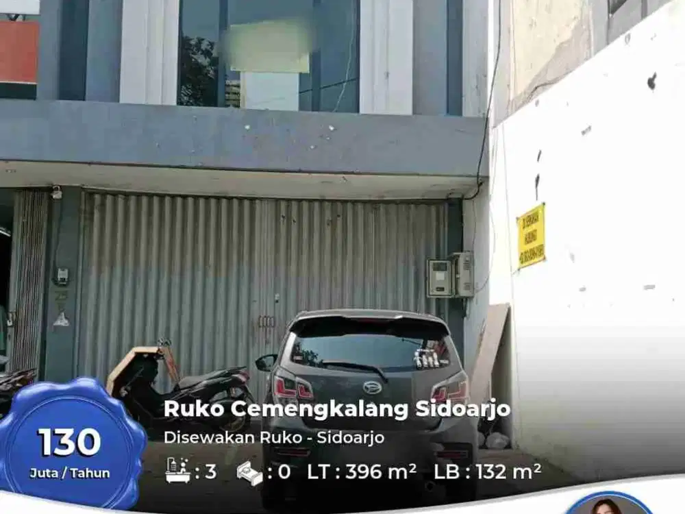 Strategis, luas, Potensi bibit unggul Disewakan Ruko Cemengkalang Sidoarjo