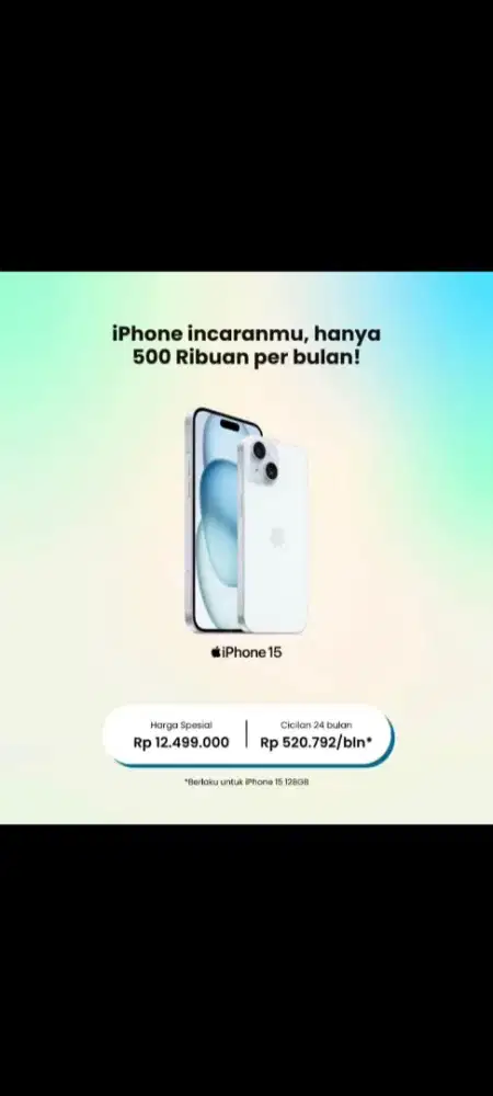 IPHONE 15 BISA DENGAN CICILAN TANPA DP 0%