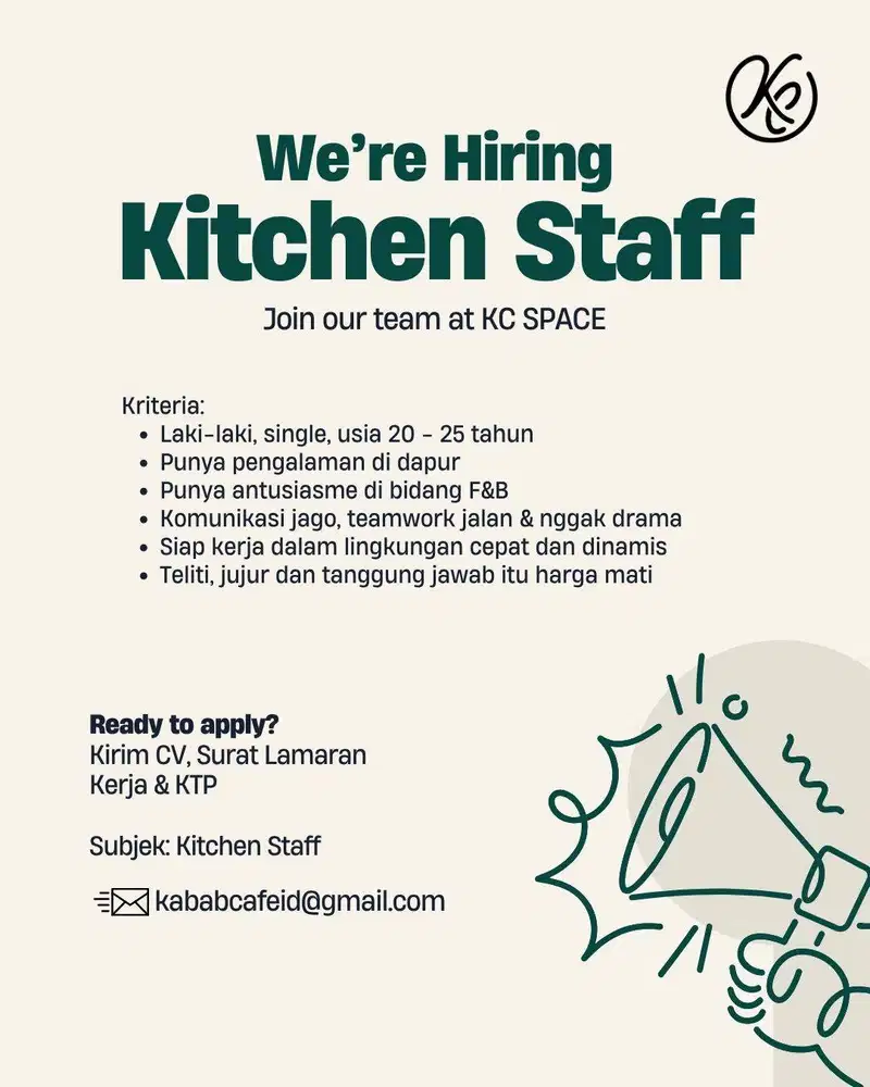 Lowongan Kitchen Staff