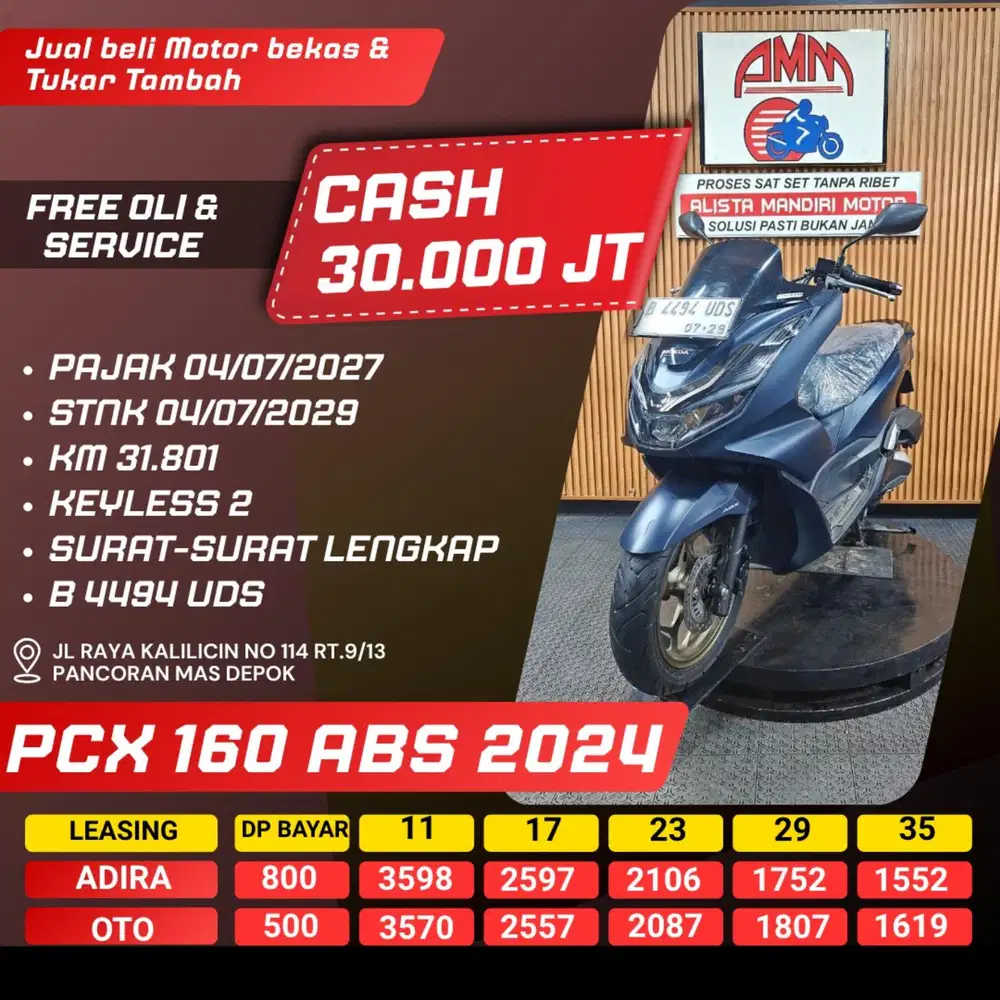 PCX 160 ABS 2024 PAJAK HIDUP CASH / KREDIT ALISTA