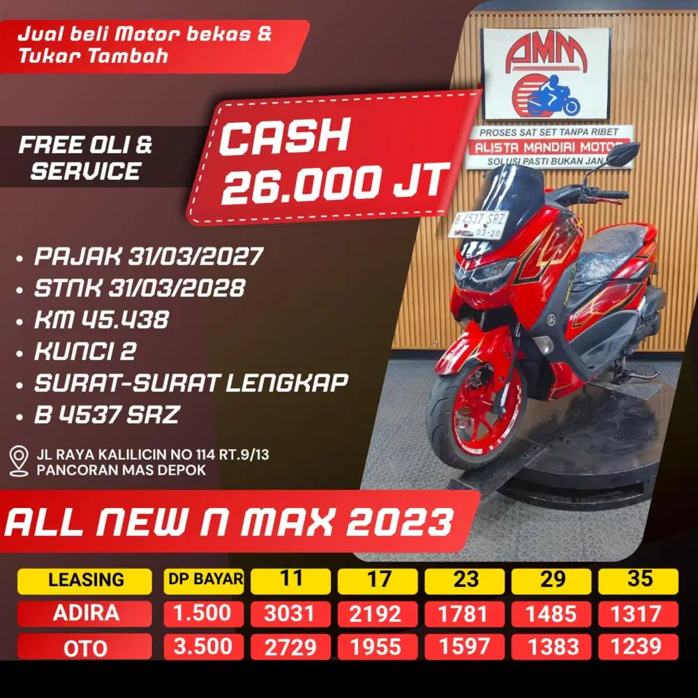 ALL NEW NMAX 2023 PAJAK HIDUP KUNCI 2 CASH / KREDIT ALISTA
