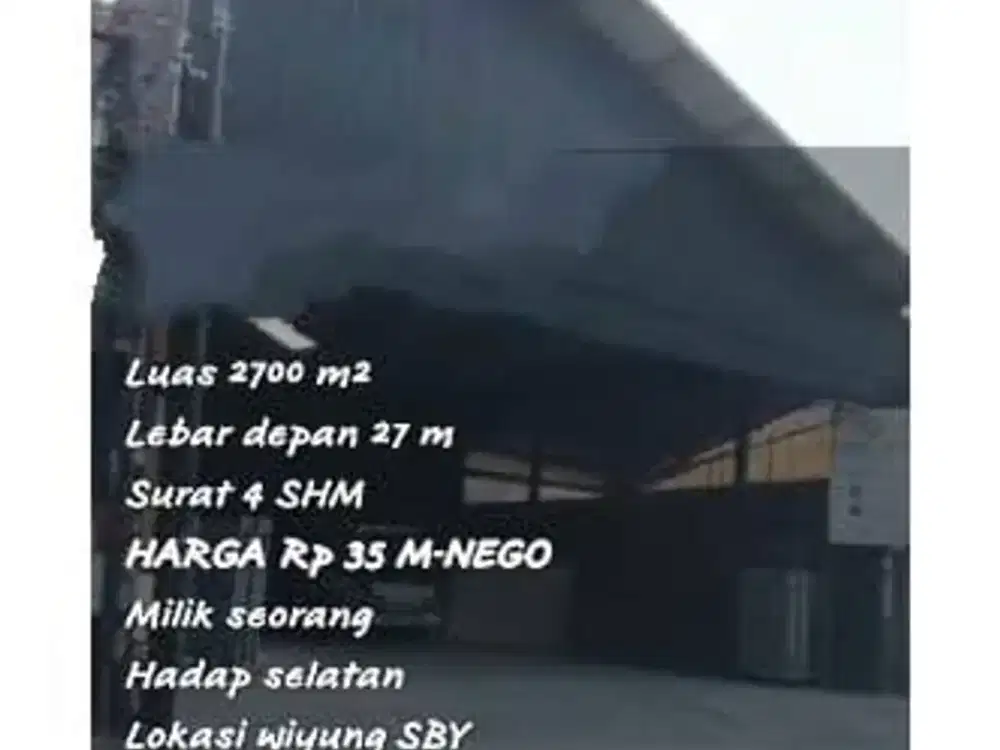 Dijual Gudang Lokasi Strategis di Wiyung, Surabaya