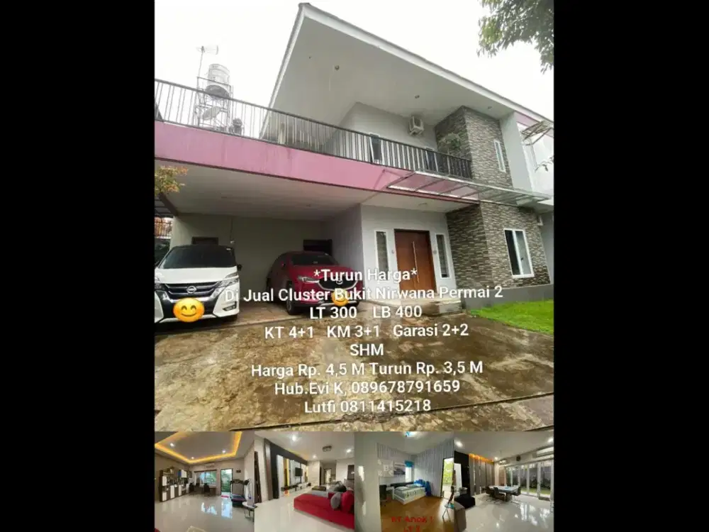 Dijual Rumah Bukit Nirwana Permai 2 SHM LT 300m2 LB 400m2 Turun Harga