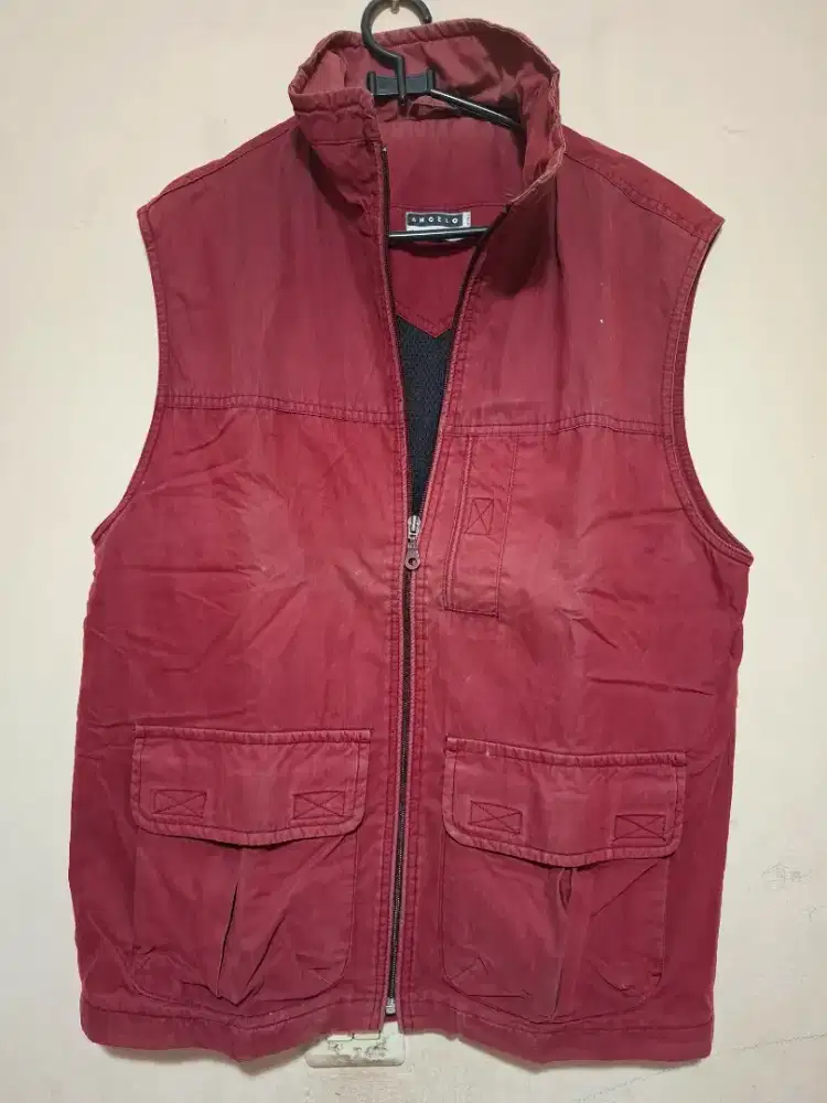 vest/ rompi merah maroon ANGELO size XL