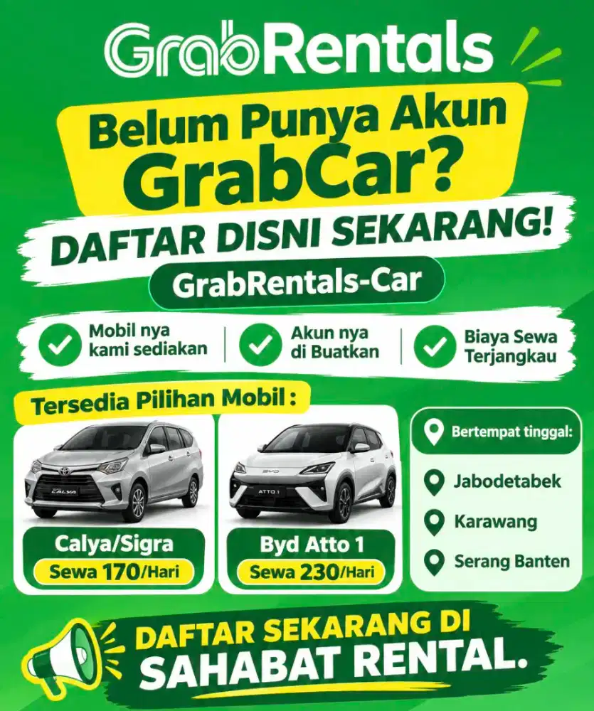 LOWONGAN KERJA DRIVER SAHABAT RENTAL JABODETABEK