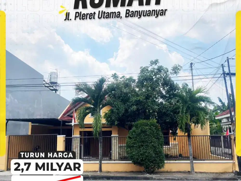 Dijual Rumah 3kamar Mobil Simpangan banyuanyar Banjarsari Solo 2,7 Milyar