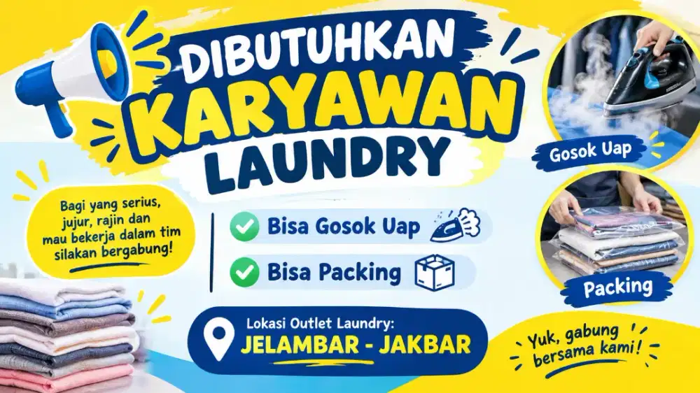 loker laundry di butuhkan