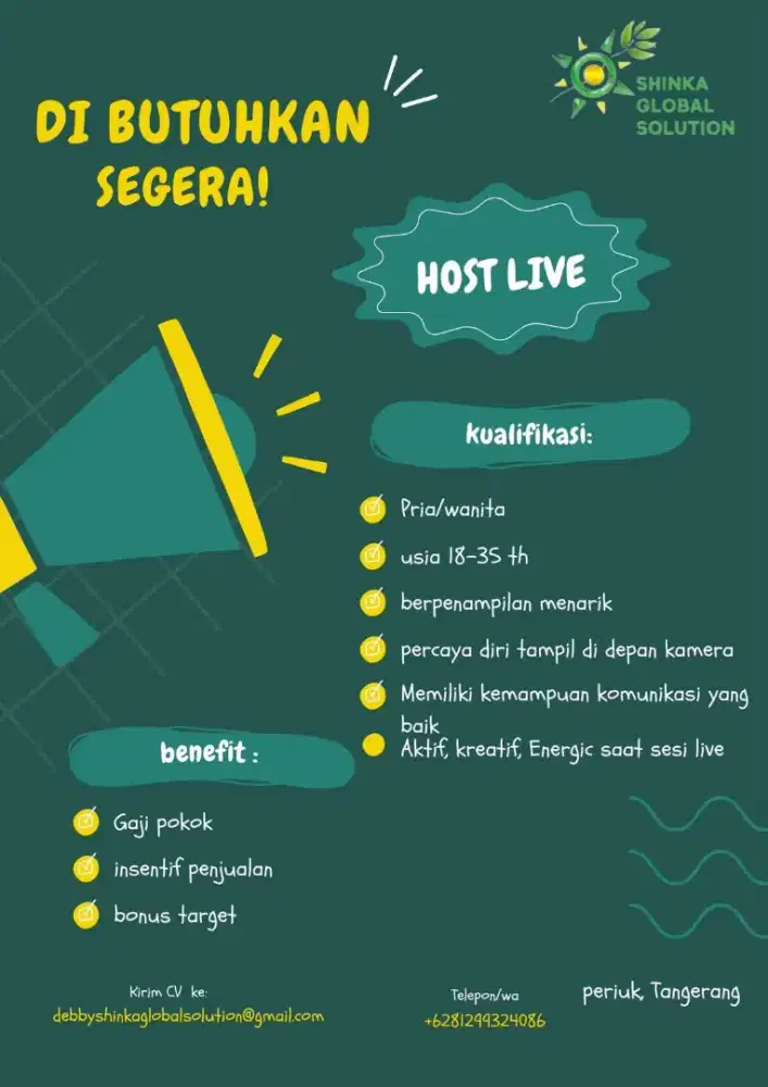 Dibutuhkan Host Live