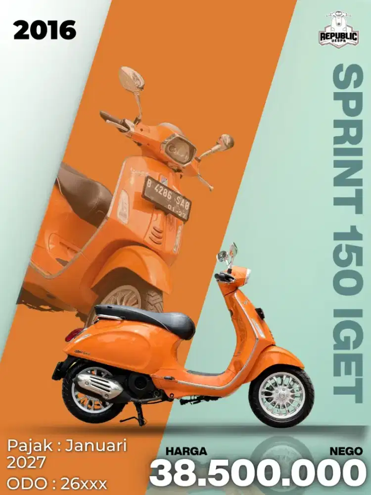 PIAGGIO VESPA SPRINT IGET 150 TAHUN 2016