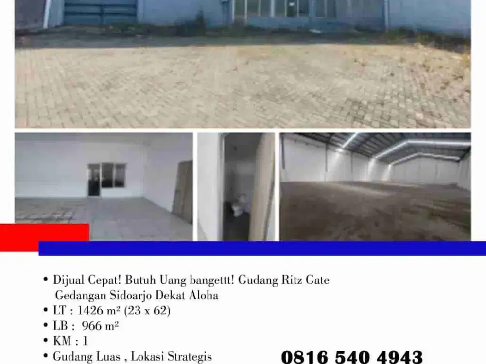 Dijual Cepat! Butuh Uang bangettt! Gudang Ritz Gate