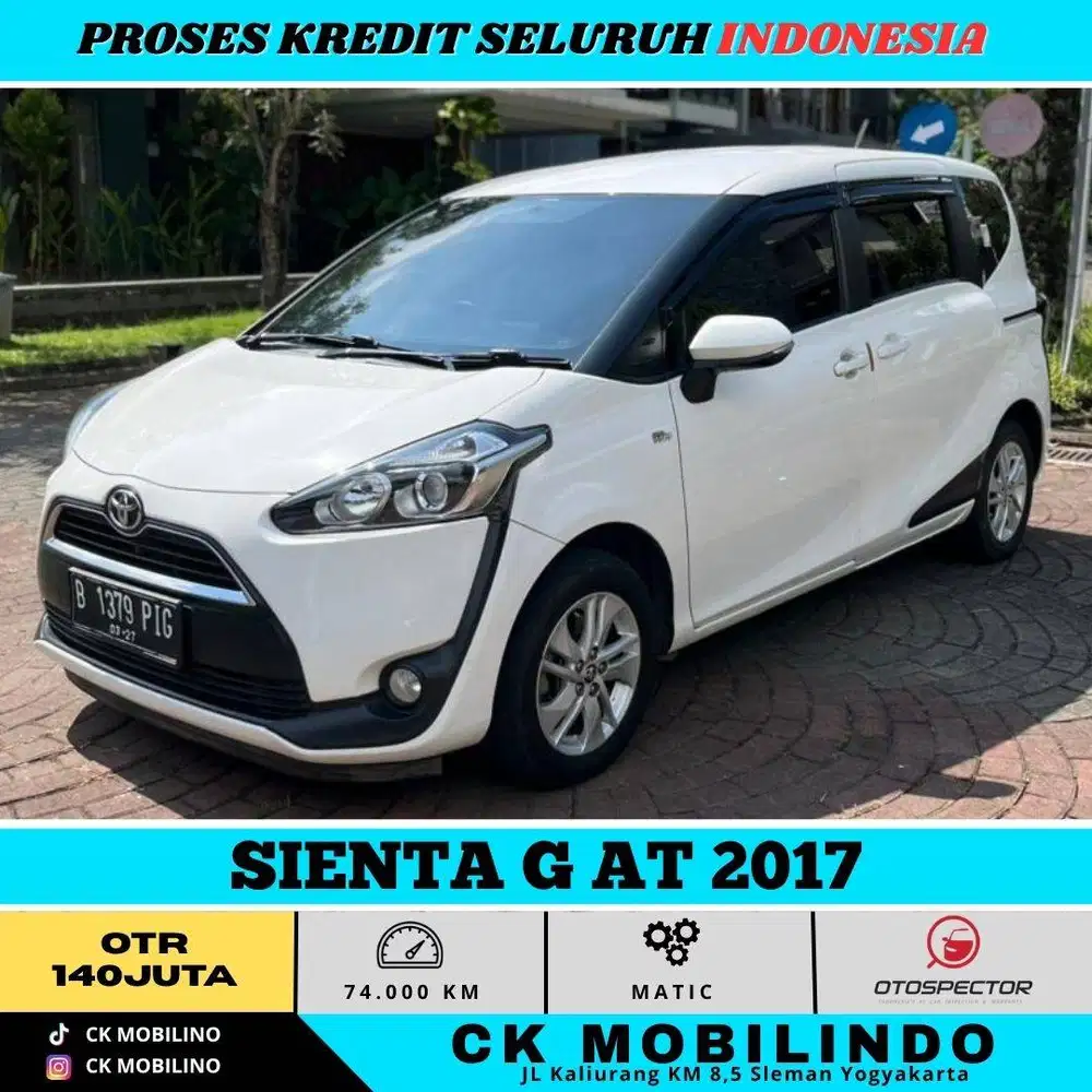 SIENTA G AT 2017 PUTIH PEMAKAIAN 2018 DP MINIM