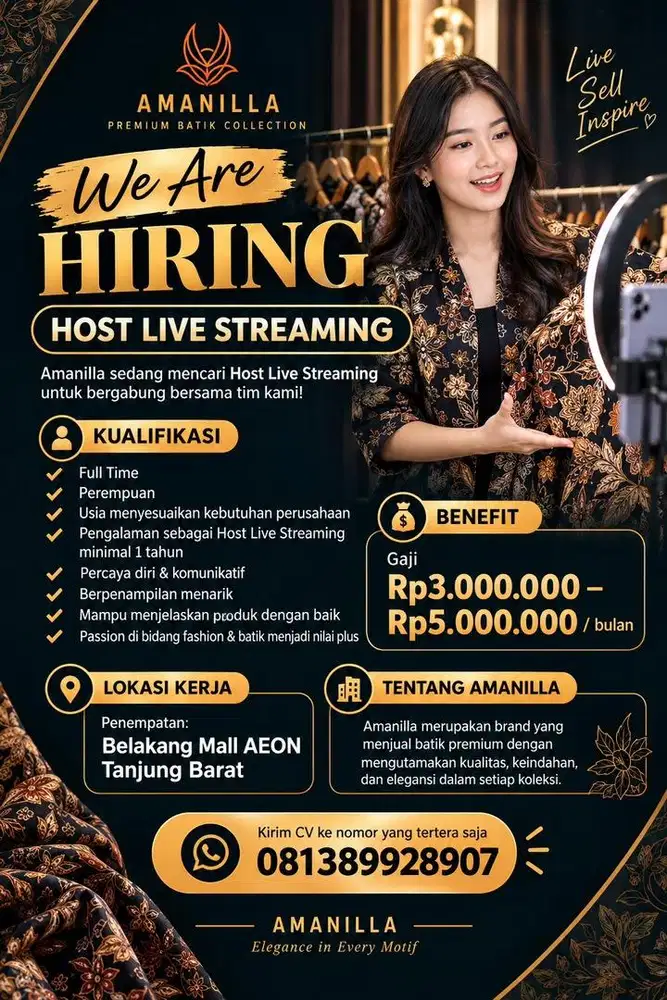 Hiring Host Live Streaming