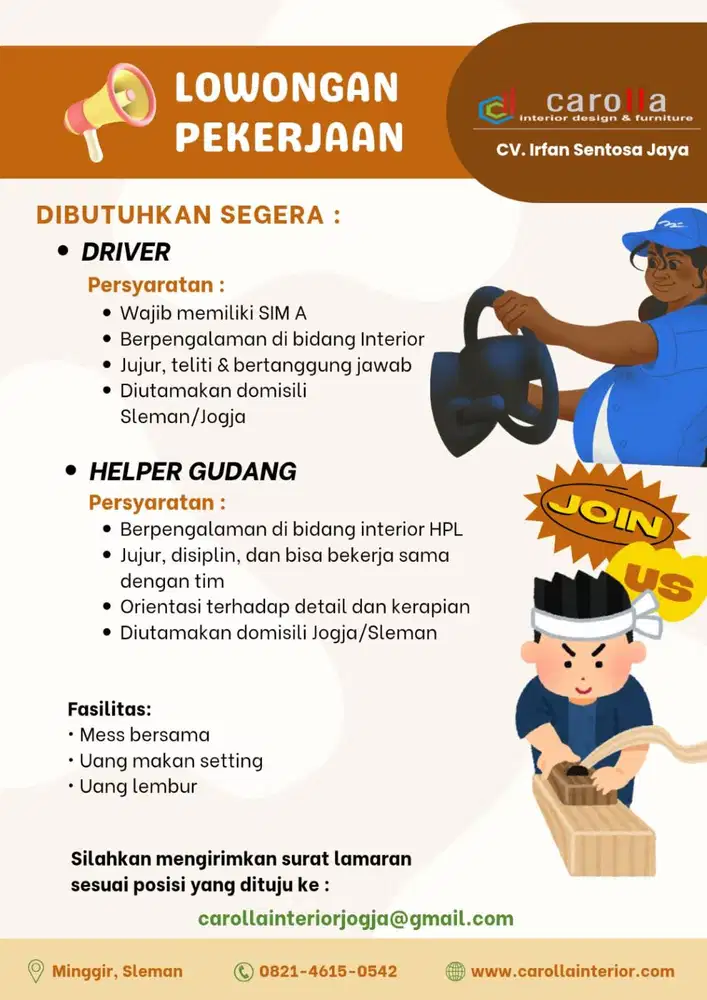 DRIVER & HELPER GUDANG