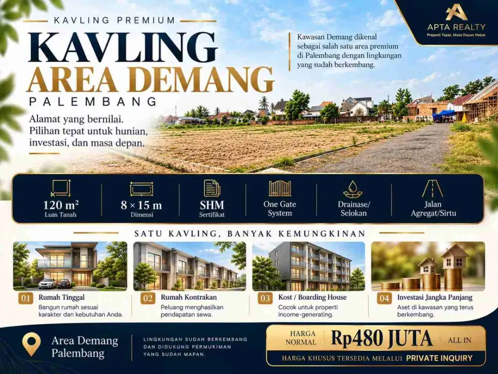 Kavling Area Demang Palembang