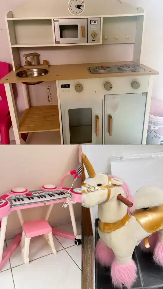 Mainan masak masakan kuda kudaan piano anak