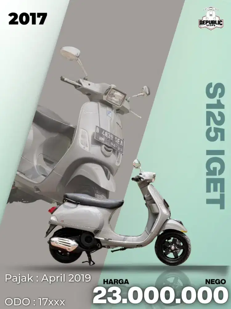 PIAGGIO VESPA S125 IGET TAHUN 2017