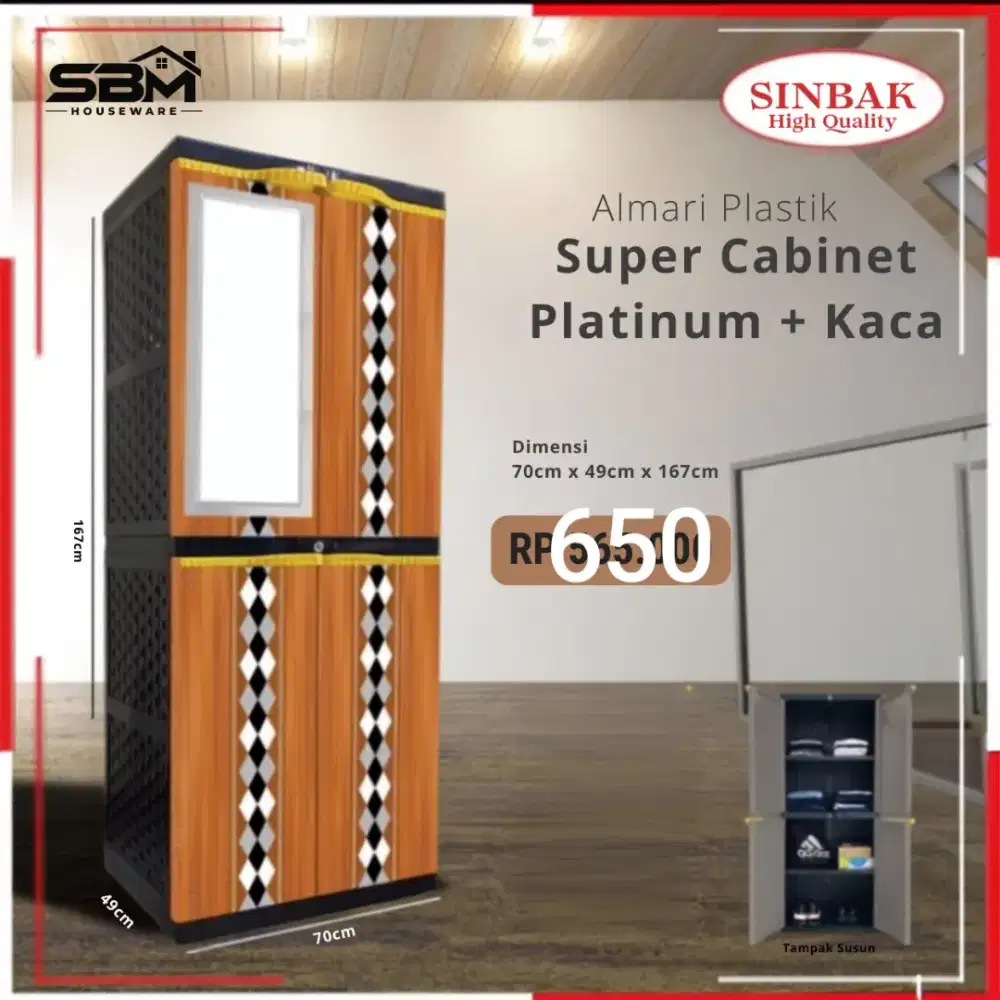 Almari plastik super cabinet