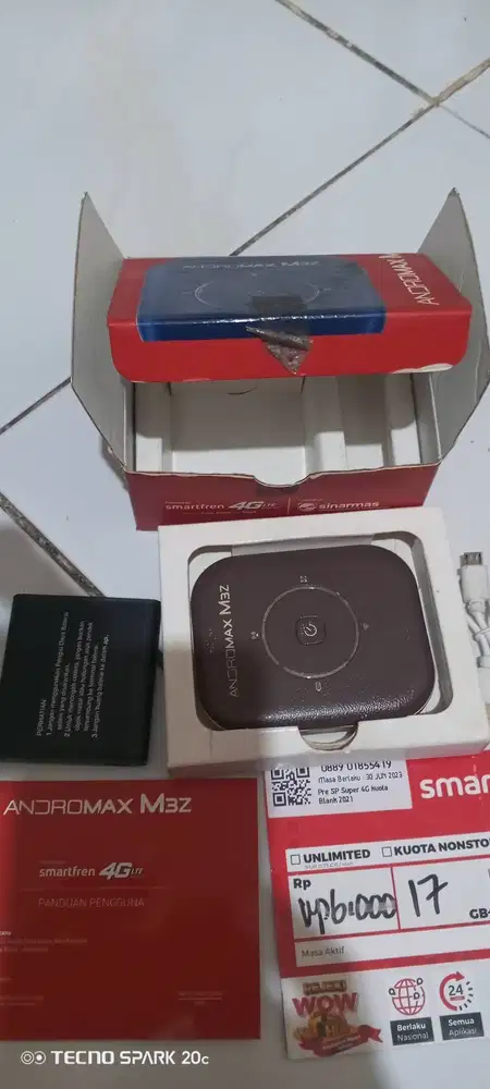 Mifi Mini Router ZTE ANDROMAX-M3Z-AFB2