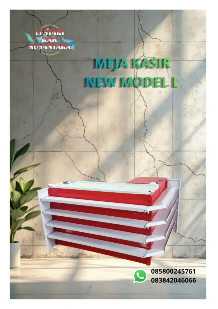 MEJA KASIR NEW MODEL L-SHAPE