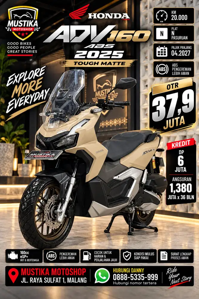 Honda ADV 160 ABS 2025. Warna Favorit. DANNY Mustika Sulfat