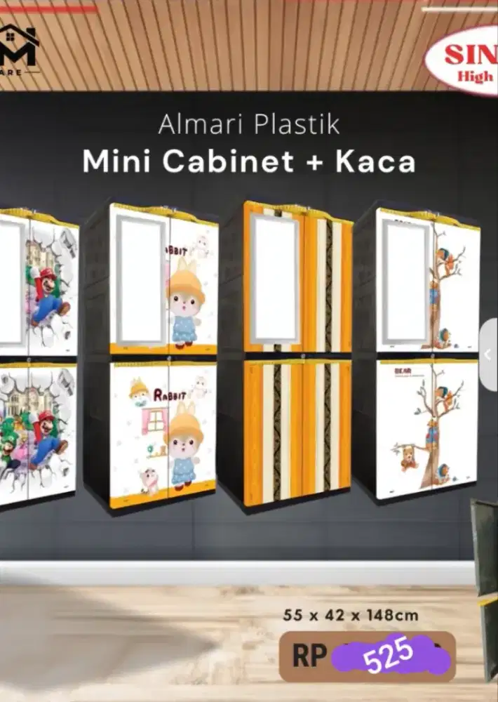 Almari Plastik Mini Cabinet