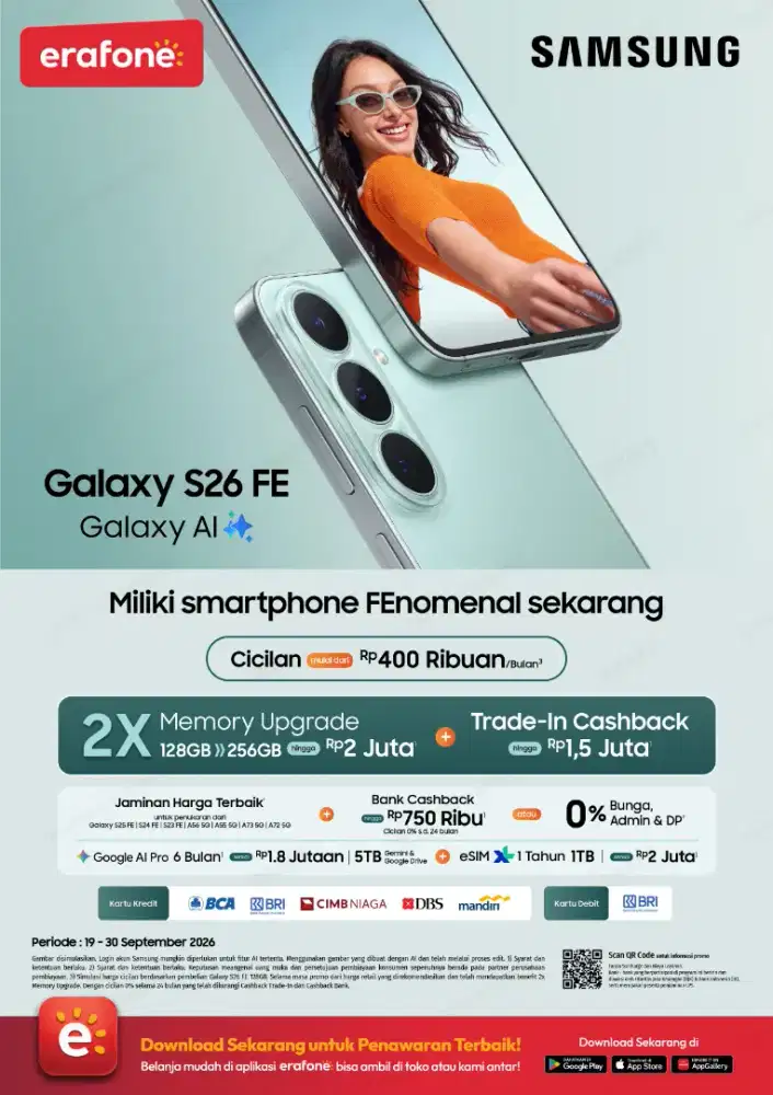 Samsung Galaxy S26 FE Galaxy AI Baru Segel Garansi Resmi Indonesia
