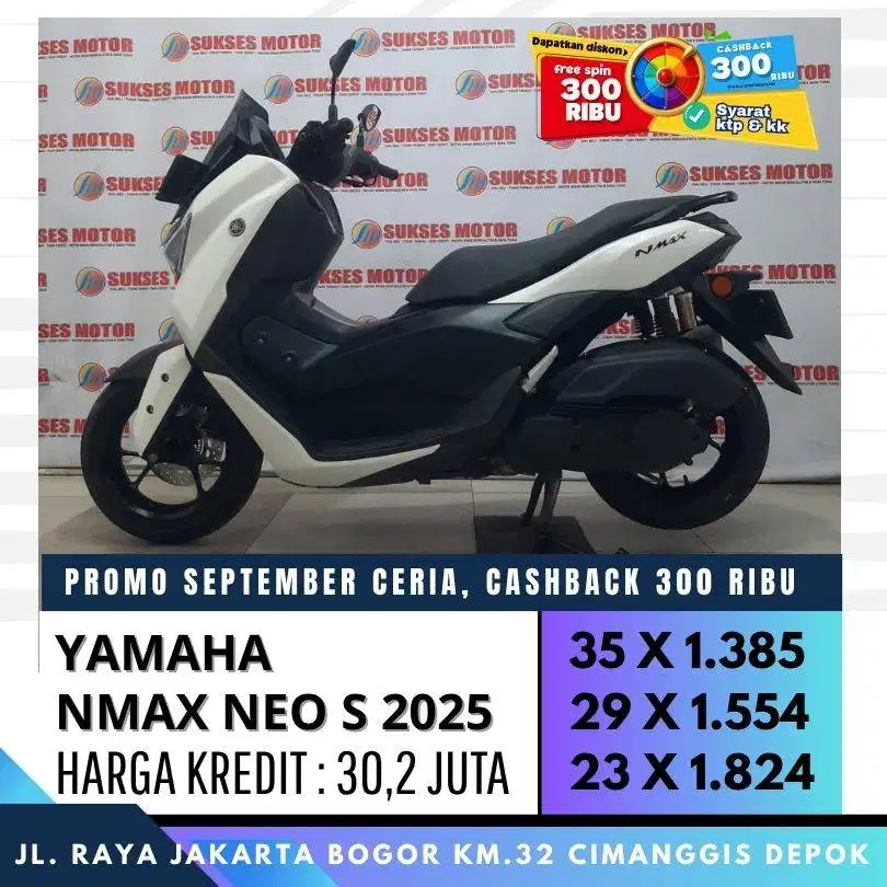 YAMAHA NMAX NEO S 2025 MULUS CASH KREDIT PROMO CASHBACK UP TO 600