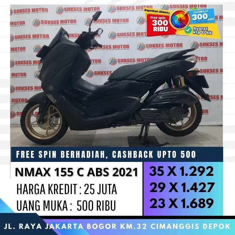 DP 500 NMAX 155 CON ABS 2021 MULUS CASH KREDIT CC/PAYLATER BISA
