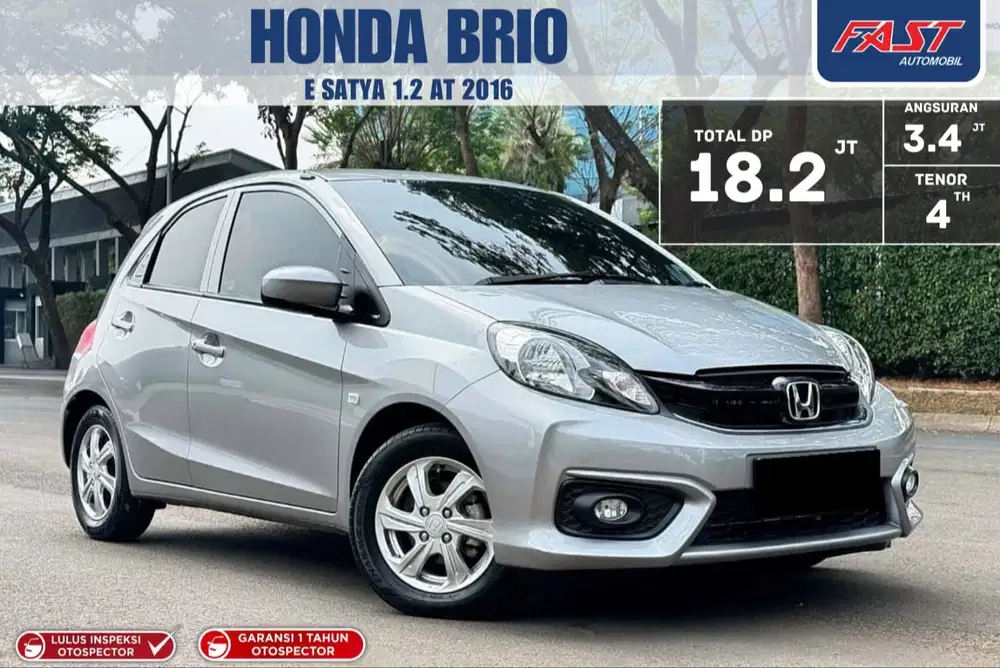 (GARANSI 1TH) HONDA BRIO E SATYA 2016 1.2 AT LOW KM.66RB PAJAK PANJANG