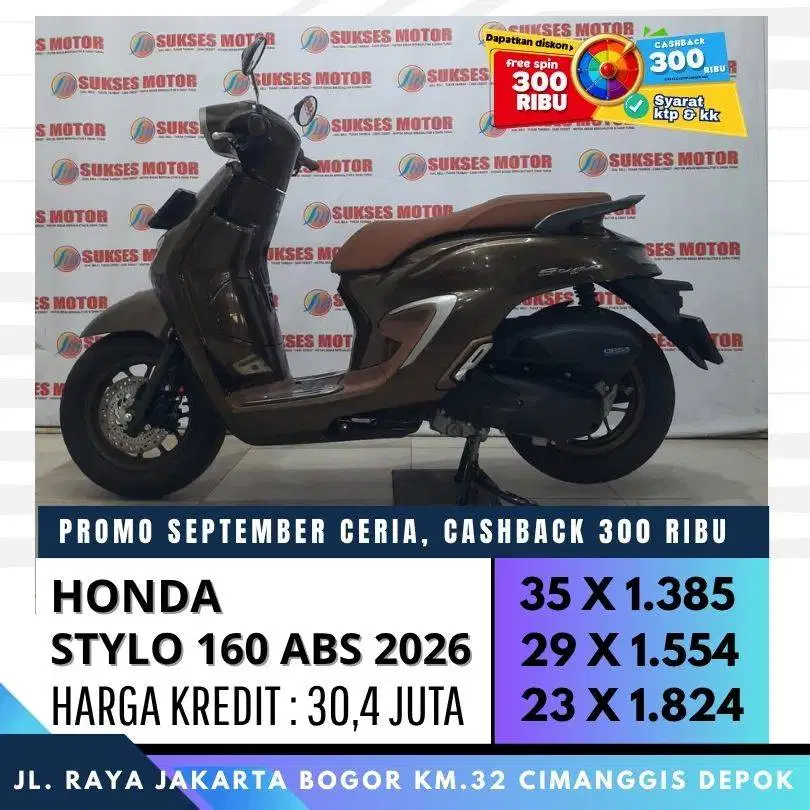 HONDA STYLO 160 ABS 2026 MULUS CASH KREDIT PROMO CASHBACK UPTO 600