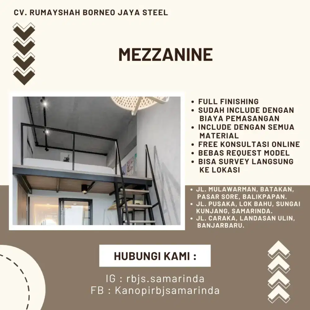 MEZZANINE BESI CUSTOM | TAMBAH RUANG, MINIMALIS & KOKOH