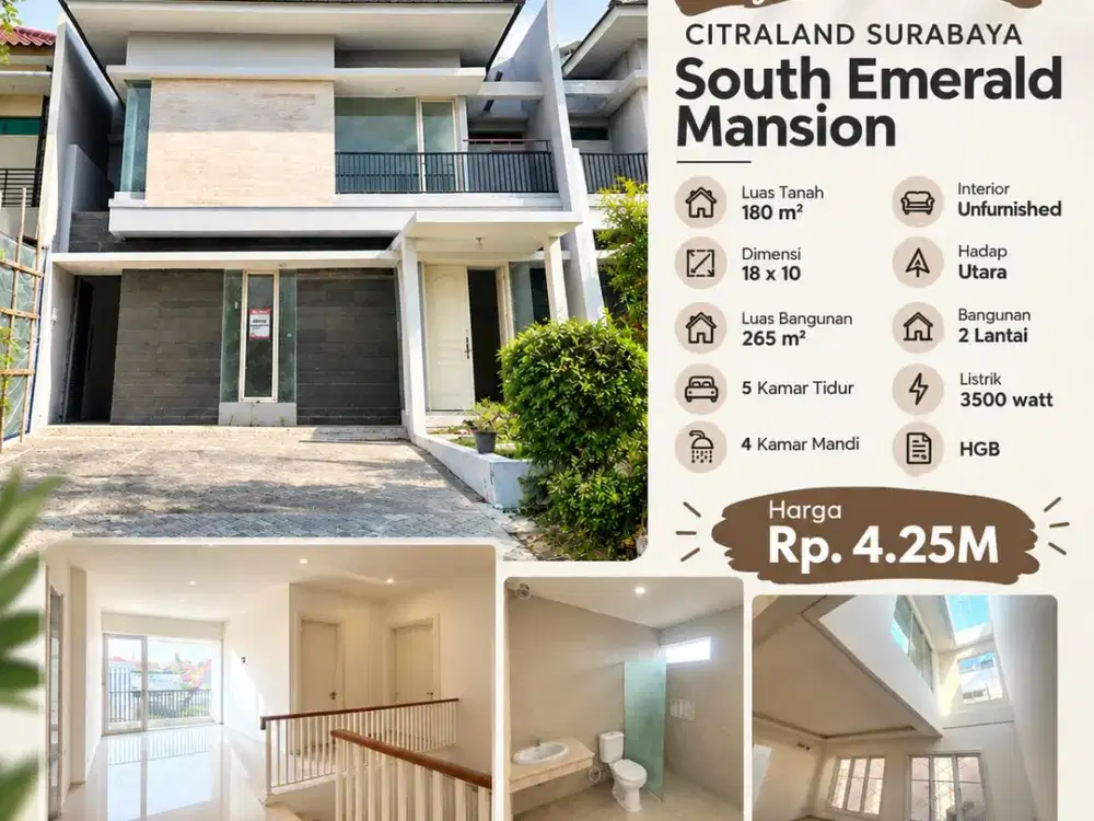 Dijual Rumah Siap Huni Citraland South Emerald Mansion