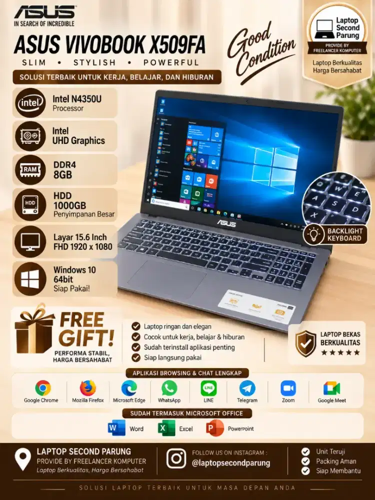 ASUS VIVOBOOK X509FA - BACLIGHT KEYBOARD