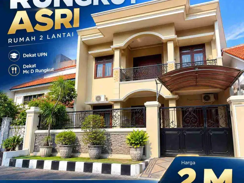 Dijual Murah Lelang Rumah 2lt di Rungkut Asri