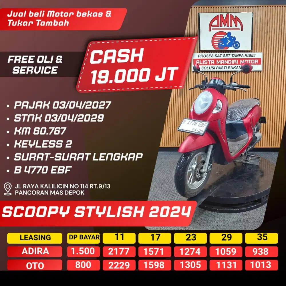 SCOOPY STYLISH 2024 CASH, KREDIT, PAYLATER, CC, TRADE IN