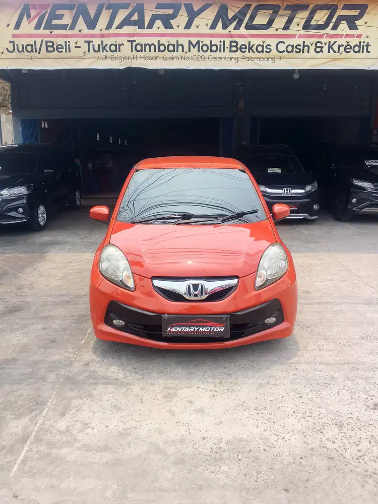 Honda Brio 1.2 E Satya Manual Orange Muda 2015 Bagus Terawat Kece OK