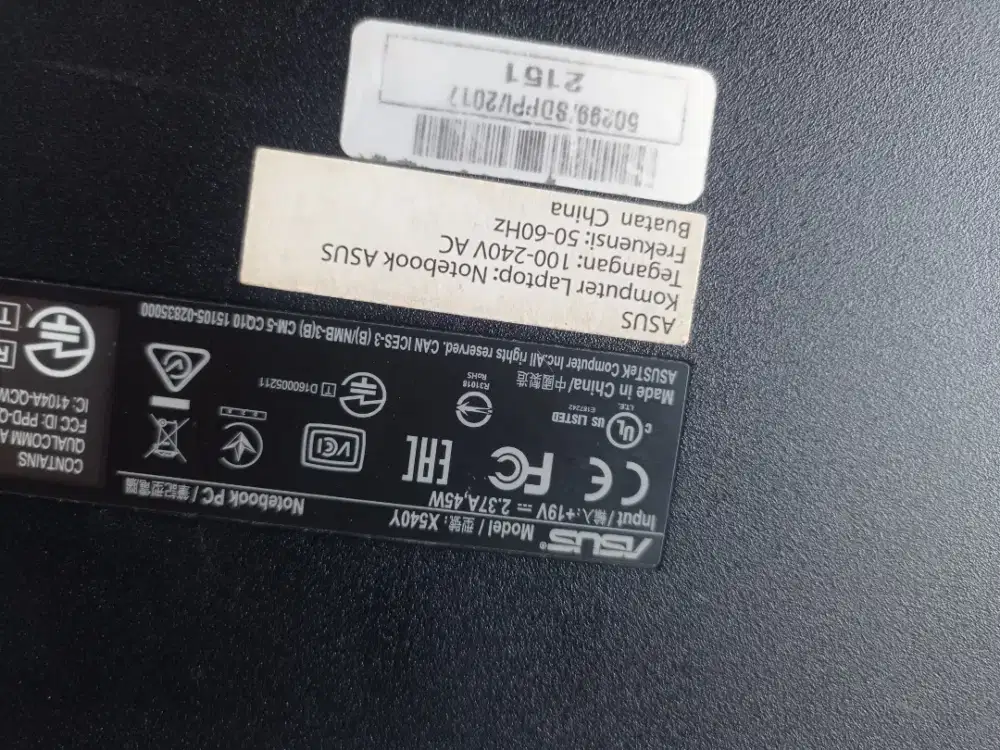 leptop asus minusX540y