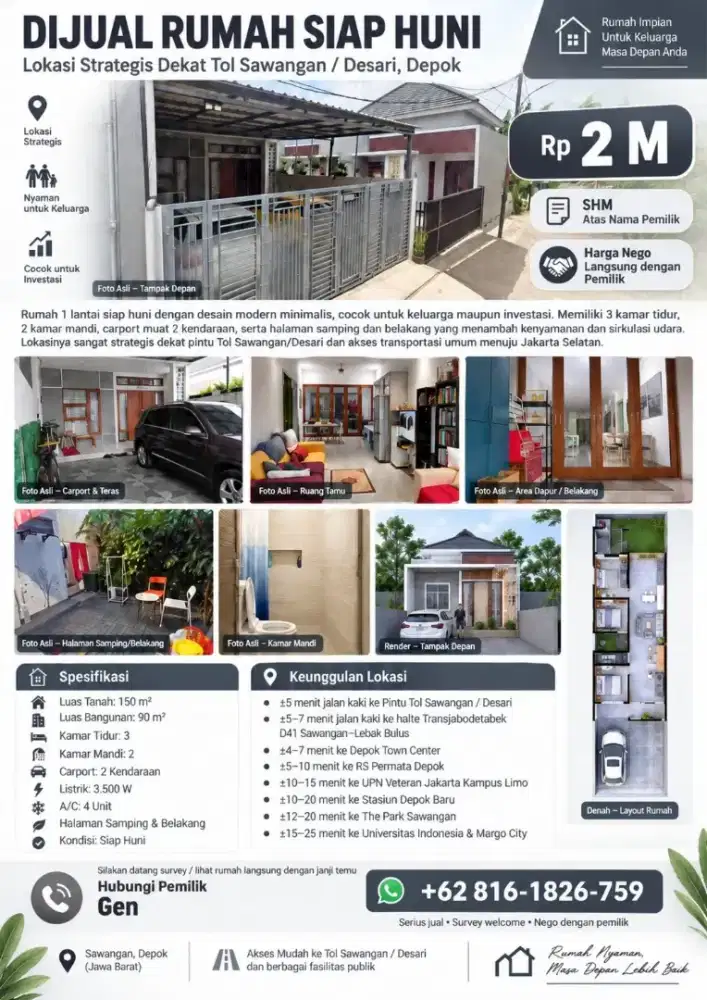 Rumah Nyaman Akses Mudah