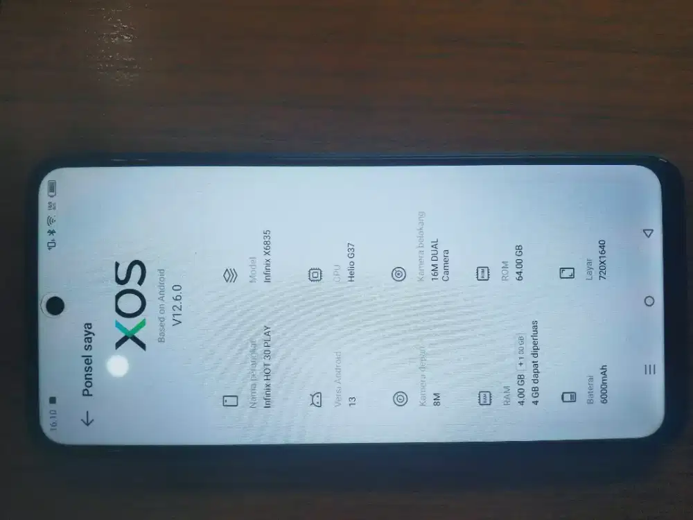 Infinix hot 30 play 4+4/64