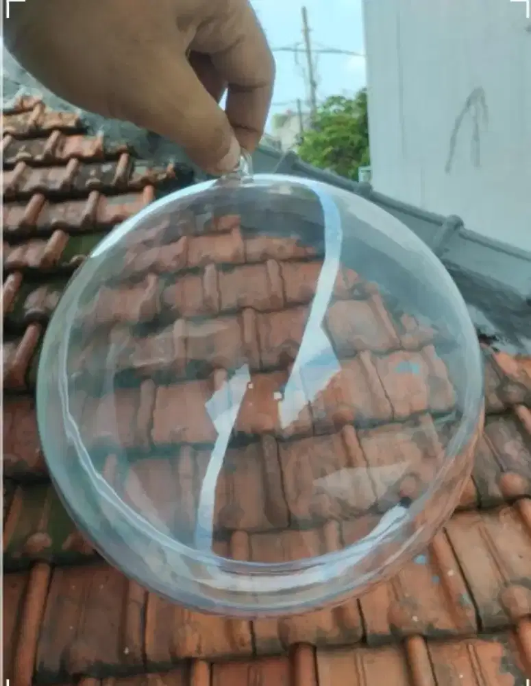 Akrilik Bola Transparan Diameter 20cm (harga untuk 16 set bola)