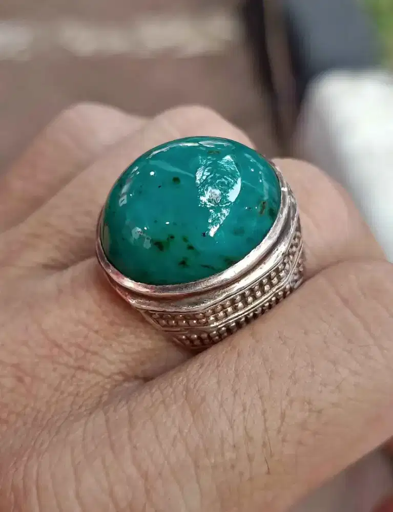Batu bacan Doko mumbul ring perak